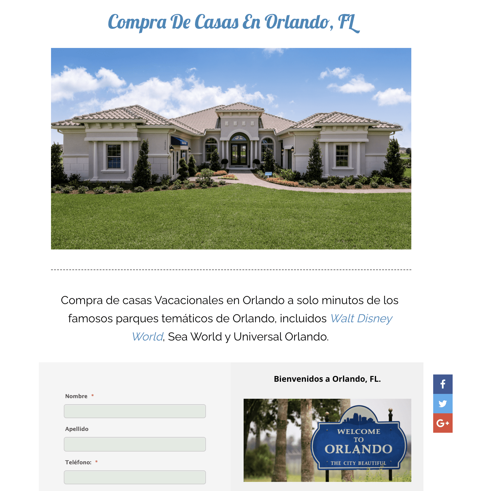 Compra de casas en Orlando