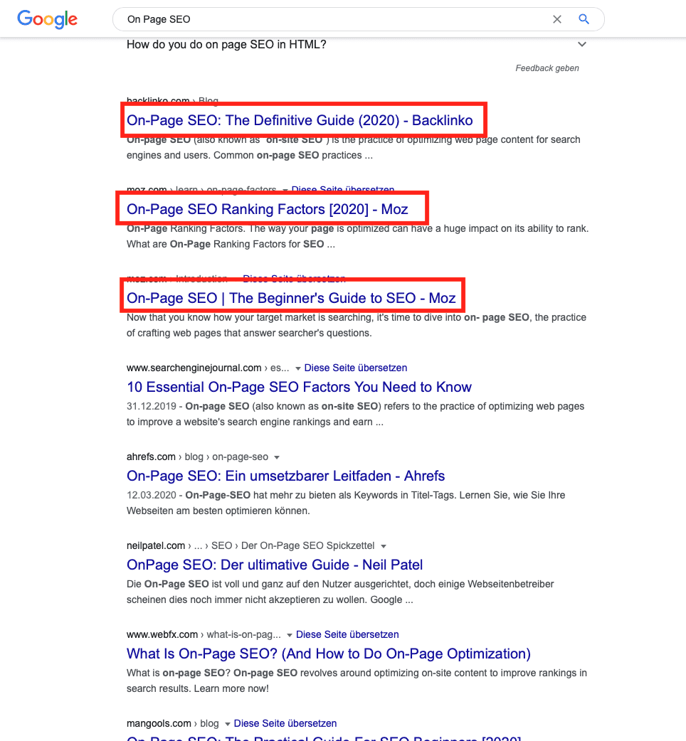 OnPage SEO